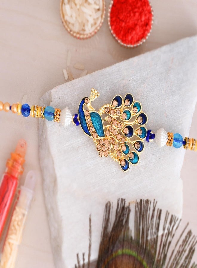 Pride Store Presents Best Rakhshabandhan Combo for Sister - Beautifully Designed Peacock Rakhi for Sister | Rakhi Gift for Sister | "Best Sister Ever" Printed Coffee Mug | "Best Sis In The World" Wooden Showpiece | Heartfelt Quoted Greeting Card comes with Roli and Chawal | Gifts for Sister, Didi, Bahen, Rakhi Gift Combo - Image 3